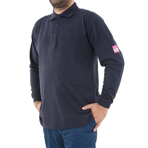 SMY-10011 Alev Almaz Polo Yaka Antistatik Tshirt